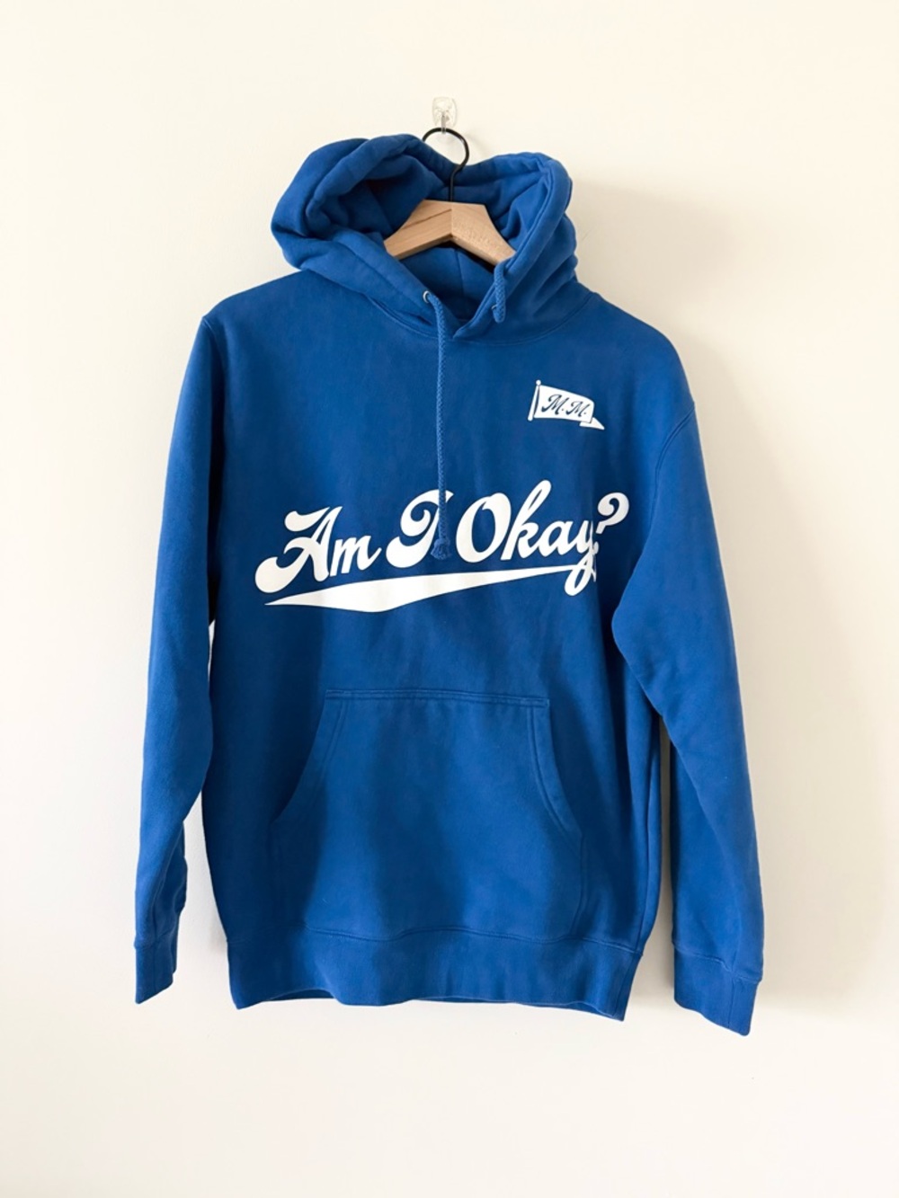Megan Moroney Am I Okay? Graphic Hoodie - Blue Size S
